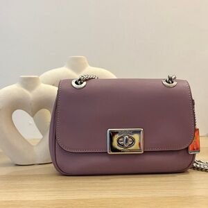 Coach Lavender Crossbody Bag with Silver Accents EUC